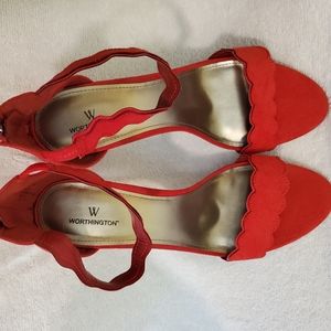 Elegant Red Worthington High Heels